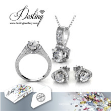 Destiny Jewellery Crystal From Swarovski Eve Set Pendant Ring and Earrings